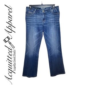 Wrangler ROCK 47 Crystal Cross Angel Wings Embellished Ultra Low Rise Jeans